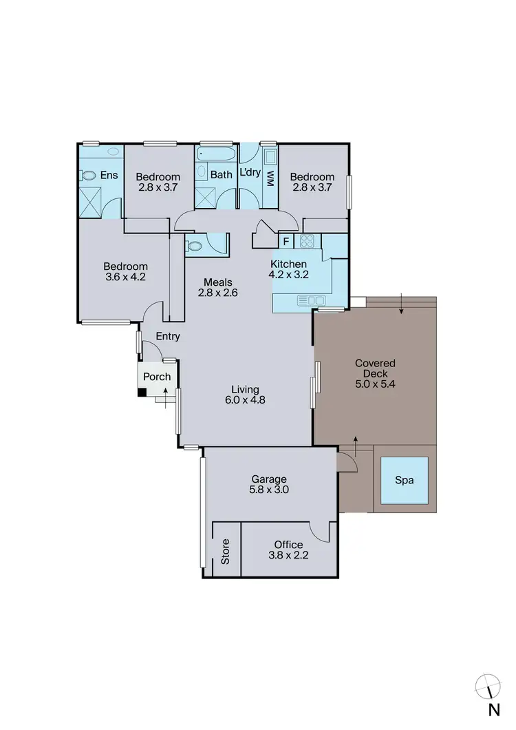 Floorplan of Homely unit listing, 8A BELINDA CLOSE, Kilsyth VIC 3137
