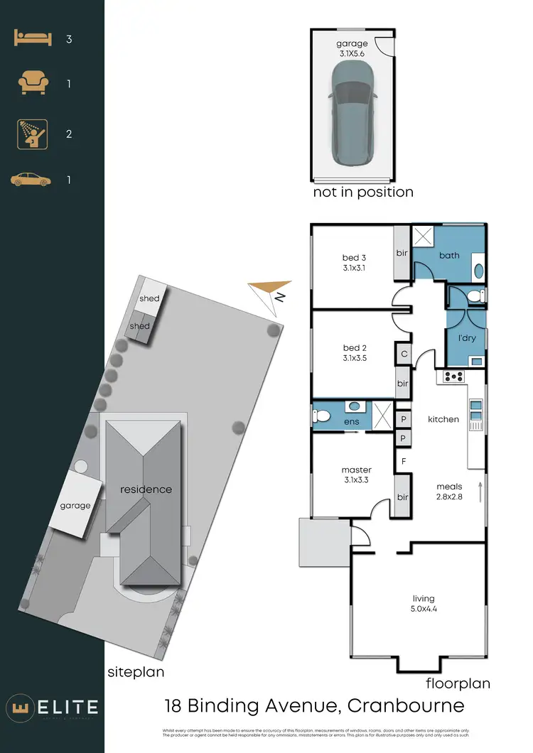 Floorplan of Homely house listing, 18 Binding Avenue, Cranbourne VIC 3977