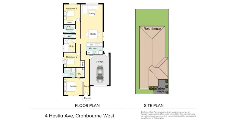 Floorplan of Homely house listing, 4 HESTIA AVENUE, Cranbourne West VIC 3977