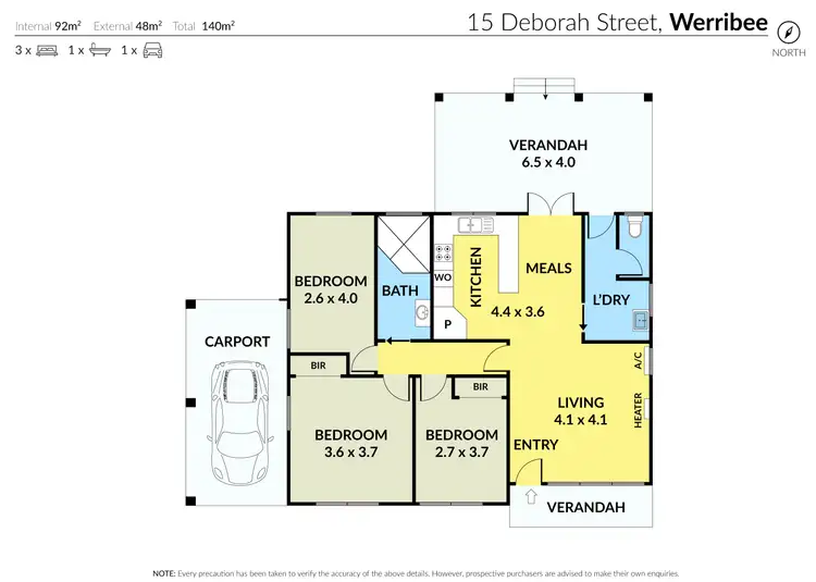 Floorplan of Homely house listing, 15 Deborah Street, Werribee VIC 3030