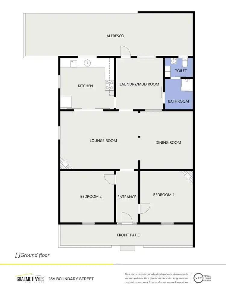 Floorplan of Homely semi-detached listing, 156 Boundary Street, Kerang VIC 3579