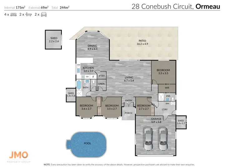 Floorplan of Homely house listing, 28 Conebush Circuit, Ormeau QLD 4208