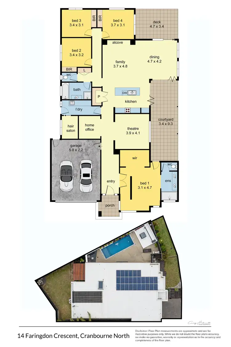 Floorplan of Homely house listing, 14 Faringdon Crescent, Cranbourne North VIC 3977