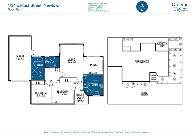 Floorplan of Homely unit listing, 1/34 Belfast Street, Newtown VIC 3220