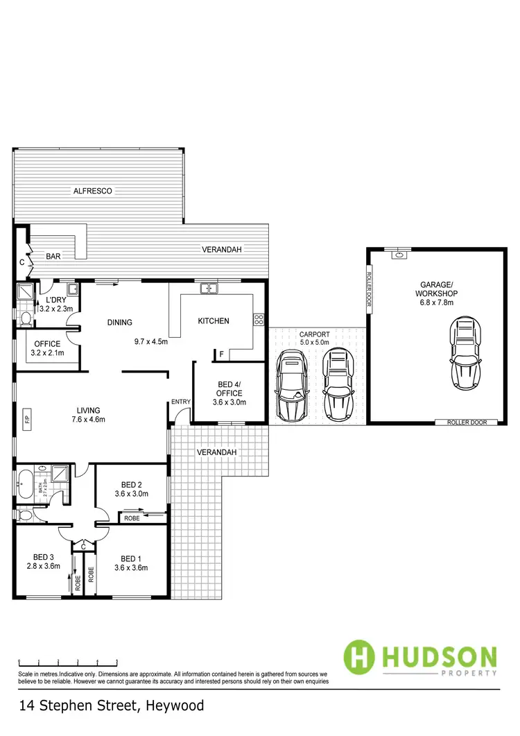 Floorplan of Homely house listing, 14 Stephens Street, Heywood VIC 3304