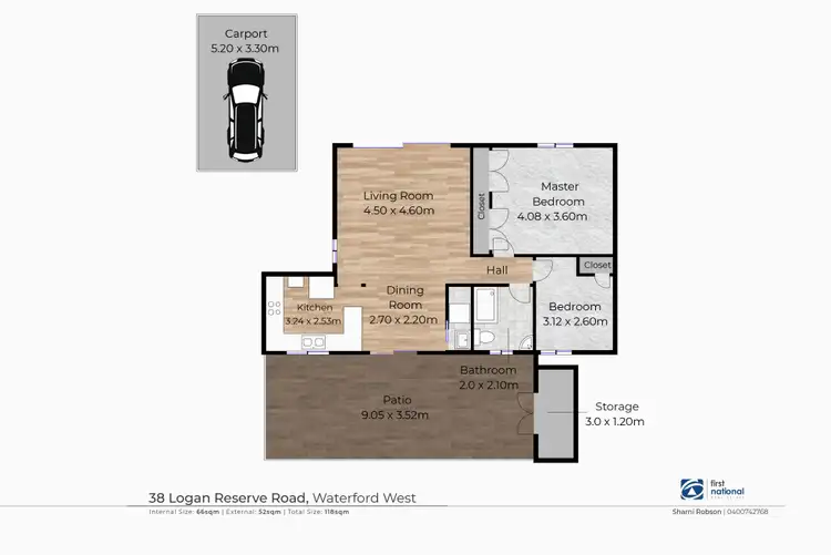 Floorplan of Homely semi-detached listing, 38 Logan Reserve Road, Waterford West QLD 4133