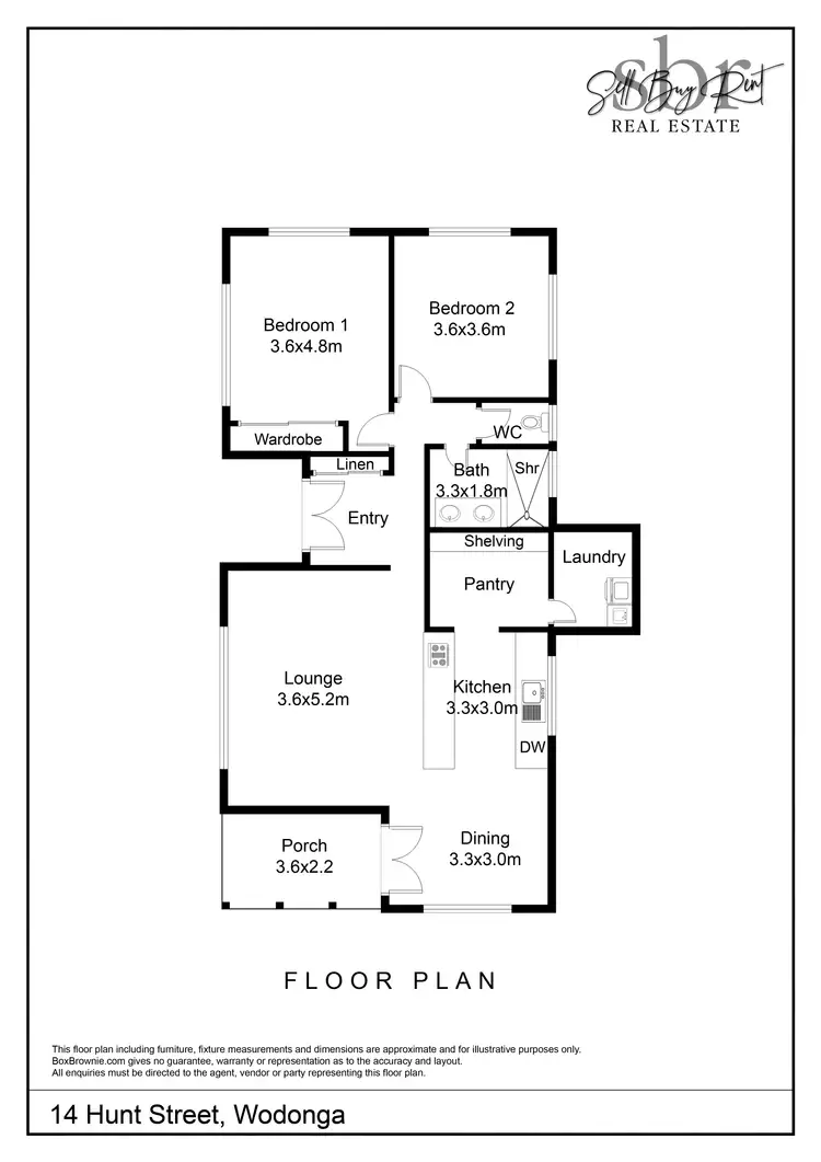 Floorplan of Homely house listing, 14 HUNT STREET, Wodonga VIC 3690