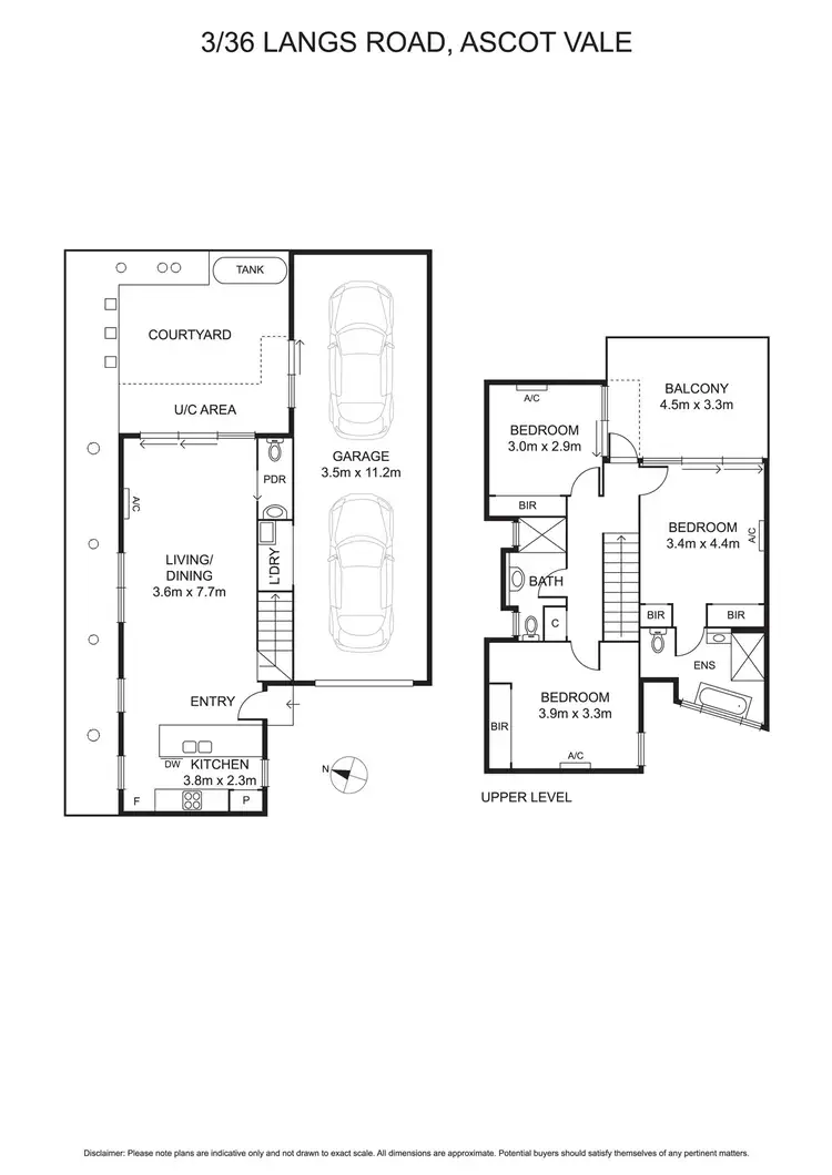 Floorplan of Homely townhouse listing, 3/36 Langs Road, Ascot Vale VIC 3032