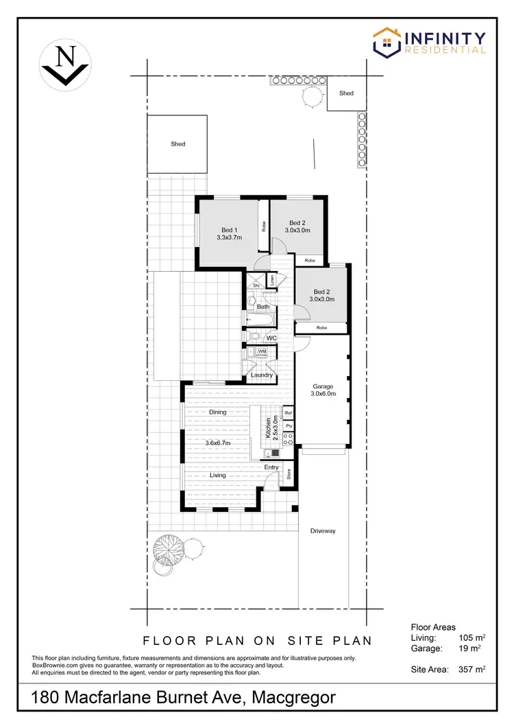 Floorplan of Homely house listing, 180 MacFarlane Burnet Avenue, Macgregor ACT 2615