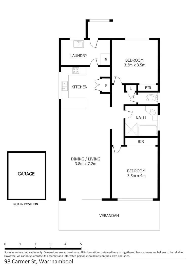 Floorplan of Homely unit listing, 98 Cramer Street, Warrnambool VIC 3280