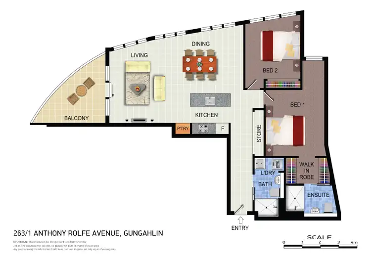 Floorplan of Homely apartment listing, 263/1 Anthony Rolfe Avenue, Gungahlin ACT 2912