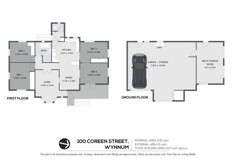 Floorplan of Homely house listing, 100 Coreen Street, Wynnum QLD 4178
