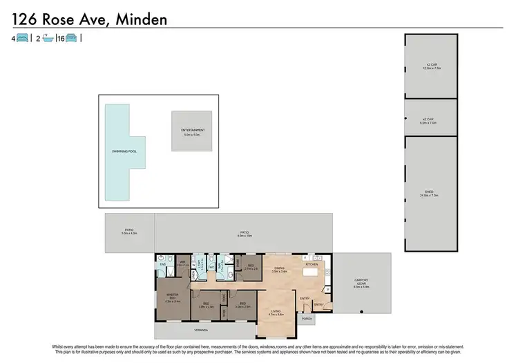 Floorplan of Homely house listing, 126 ROSE AVENUE, Minden QLD 4311