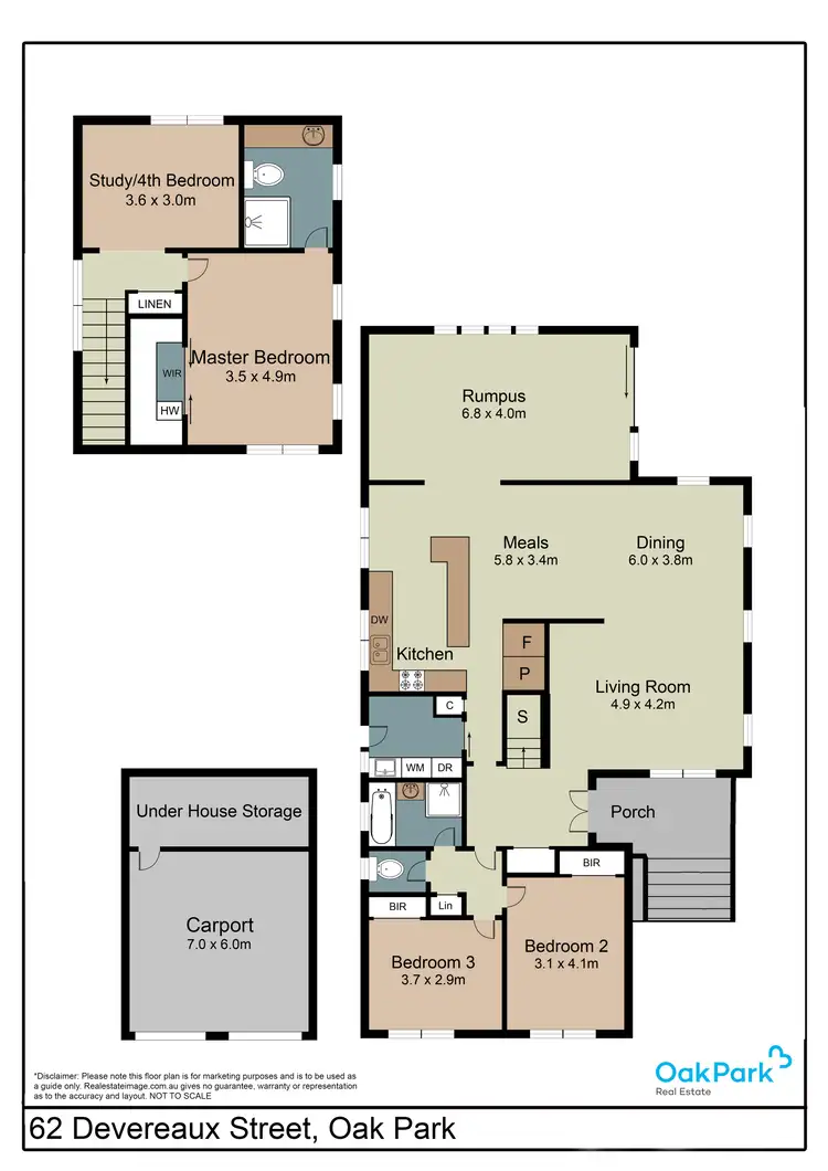 Floorplan of Homely house listing, 62 Devereaux Street, Oak Park VIC 3046