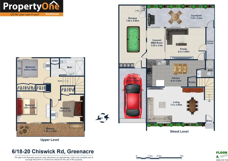 Floorplan of Homely townhouse listing, 6/18 Chiswick Road, Greenacre NSW 2190