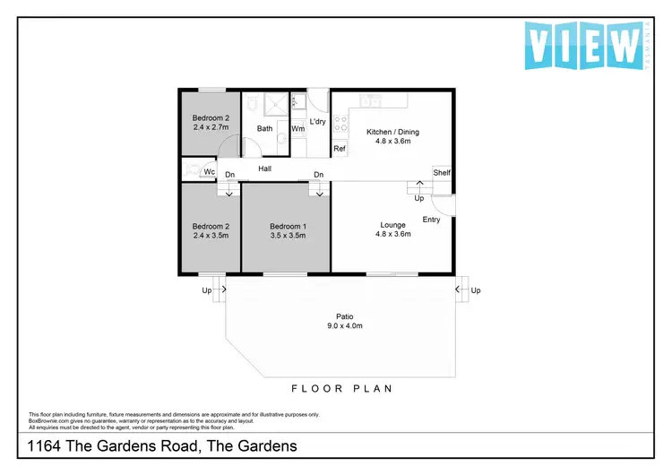 Floorplan of Homely house listing, 1164 Gardens Road, The Gardens TAS 7216