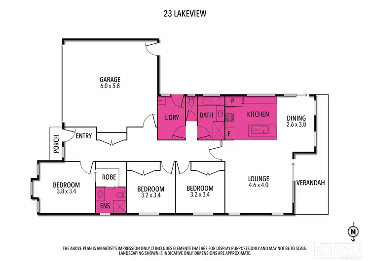 Floorplan of Homely house listing, 23 LAKEVIEWS CIRCUIT, Yarrawonga VIC 3730
