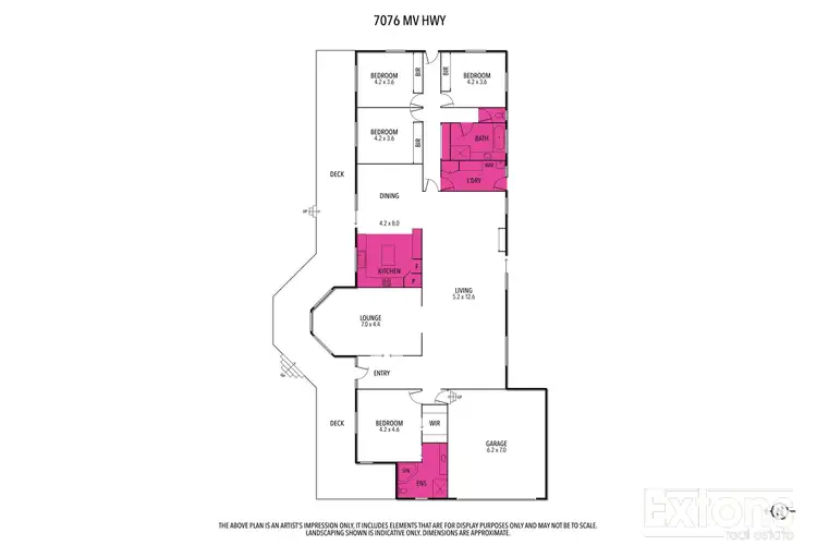 Floorplan of Homely house listing, 7076 MURRAY VALLEY HIGHWAY, Esmond VIC 3730