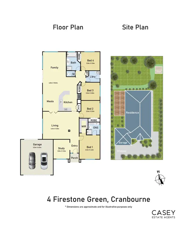 Floorplan of Homely house listing, 4 Firestone Green, Cranbourne VIC 3977