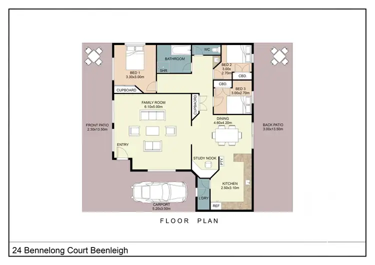 Floorplan of Homely house listing, 24 Bennelong Court, Beenleigh QLD 4207