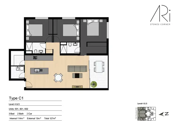 Floorplan of Homely apartment listing, 602/89 Old Cleveland Road, Stones Corner QLD 4120
