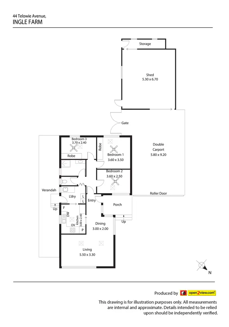 Floorplan of Homely house listing, 44 TELOWIE AVENUE, Ingle Farm SA 5098