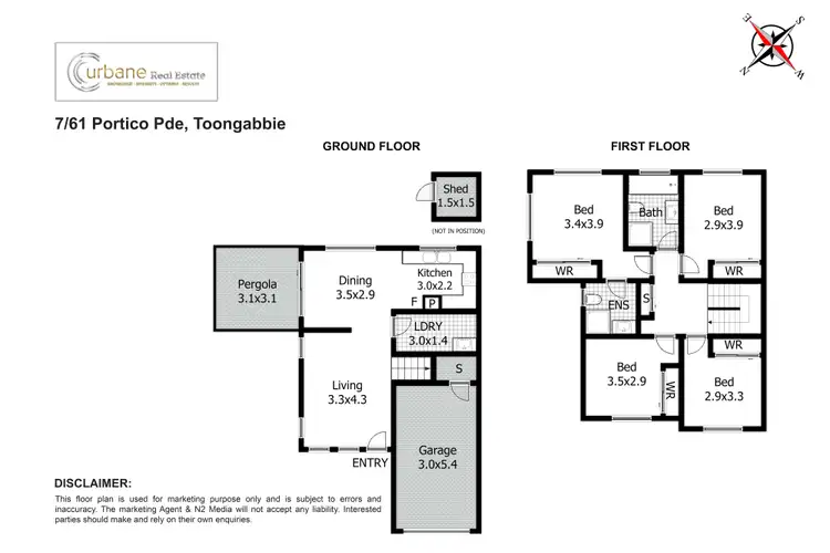 Floorplan of Homely townhouse listing, 7/61 Portico Parade, Toongabbie NSW 2146