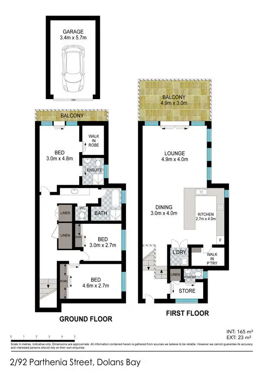 Floorplan of Homely semi-detached listing, 2/92 PARTHENIA STREET, Dolans Bay NSW 2229