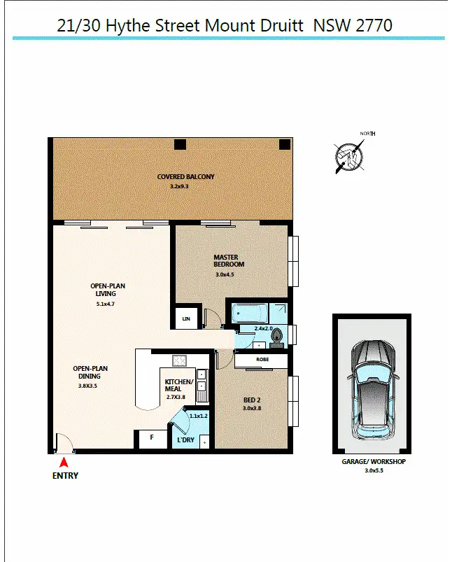 Floorplan of Homely apartment listing, 21/30 HYTHE STREET, Mount Druitt NSW 2770