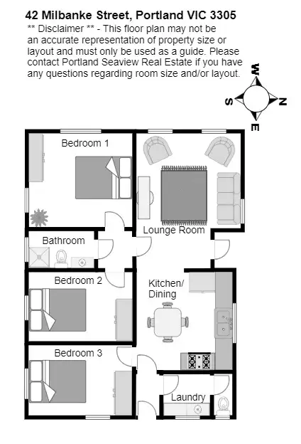 Floorplan of Homely house listing, 42 Milbanke Street, Portland VIC 3305
