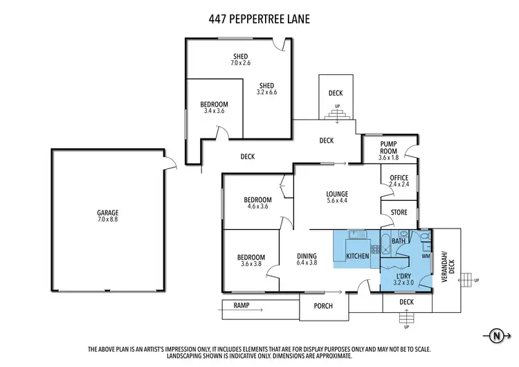 Floorplan of Homely rural property listing, 447 PEPPERTREE LANE, Girgarre VIC 3624