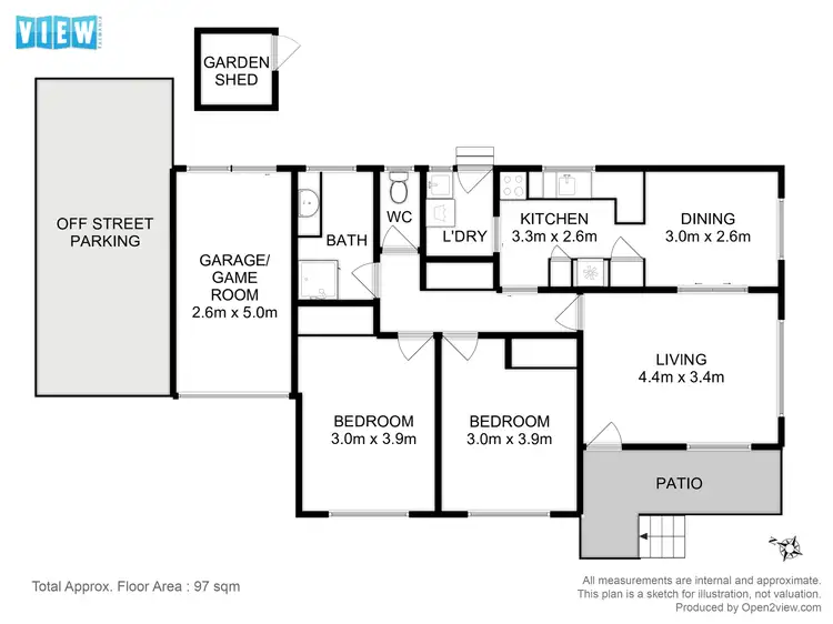 Floorplan of Homely villa listing, Unit 1/9 Haber Street, Midway Point TAS 7171