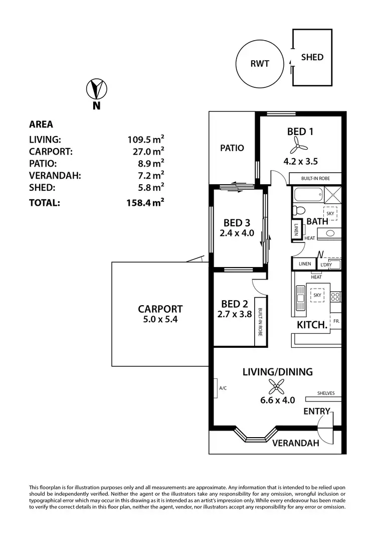Floorplan of Homely unit listing, 5/15 Ashbourne Road, Strathalbyn SA 5255