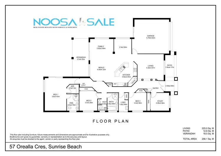 Floorplan of Homely house listing, 57 Orealla Crescent, Sunrise Beach QLD 4567