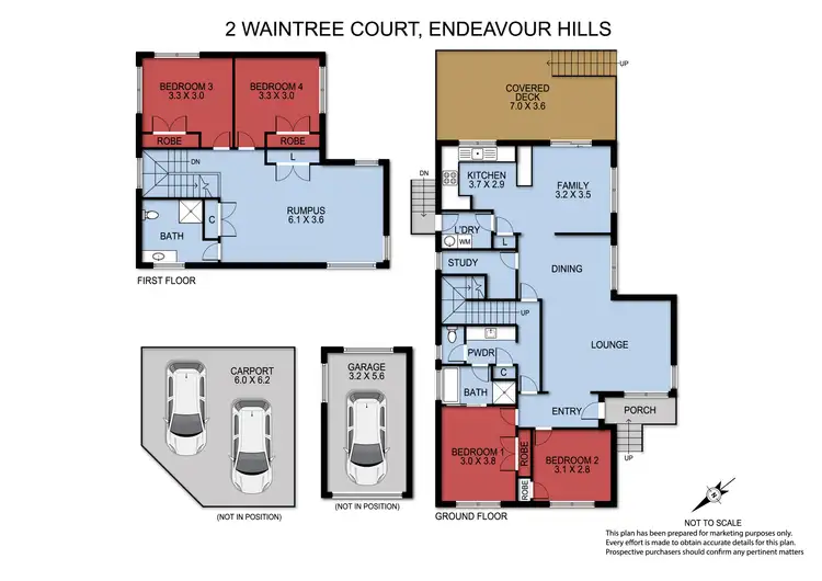 Floorplan of Homely house listing, 2 Waintree Court, Endeavour Hills VIC 3802