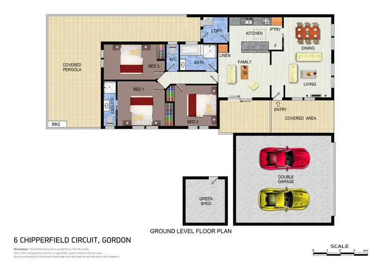 Floorplan of Homely house listing, 6 Chipperfield Circuit, Gordon ACT 2906