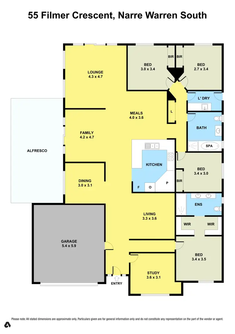 Floorplan of Homely house listing, 55 FILMER CRESCENT, Narre Warren South VIC 3805