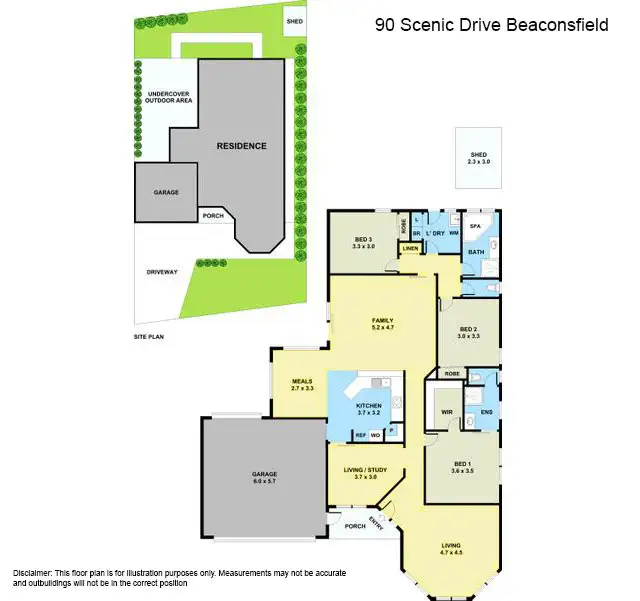 Floorplan of Homely house listing, 90 Scenic Drive, Beaconsfield VIC 3807