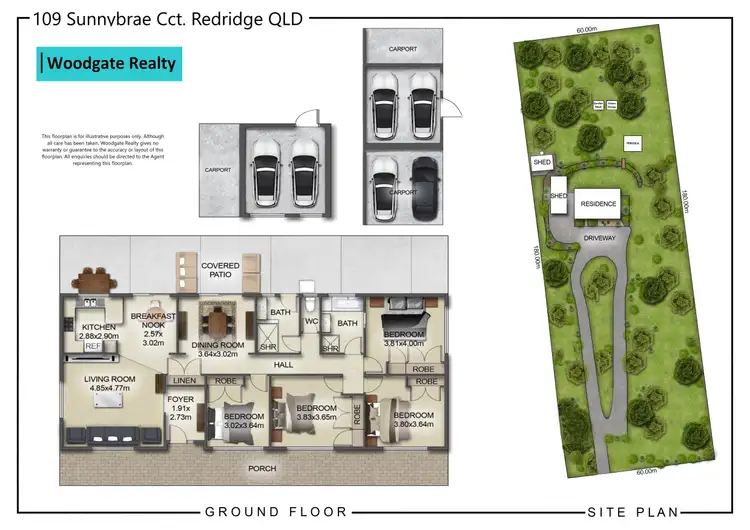 Floorplan of Homely rural property listing, 109 SUNNYBRAE CIRCUIT, Redridge QLD 4660