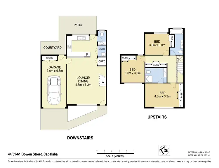 Floorplan of Homely townhouse listing, 44/51-61 BOWEN STREET, Capalaba QLD 4157