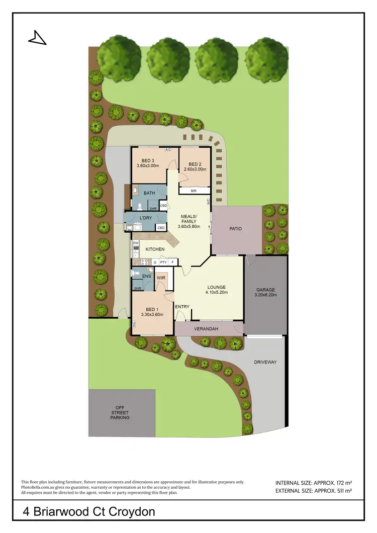 Floorplan of Homely house listing, 4 Briarwood Court, Croydon VIC 3136