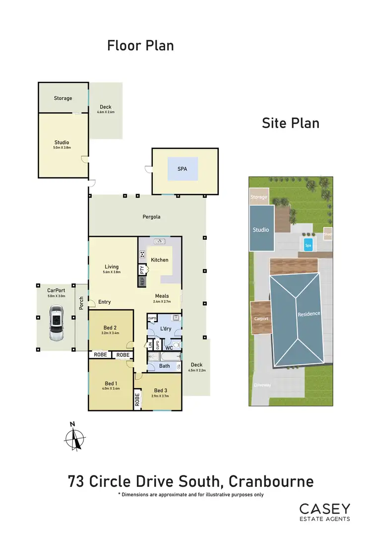 Floorplan of Homely house listing, 73 Circle Drive South, Cranbourne VIC 3977