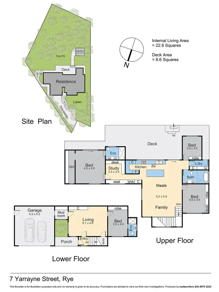 Floorplan of Homely house listing, 7 Yarrayne Street, Rye VIC 3941
