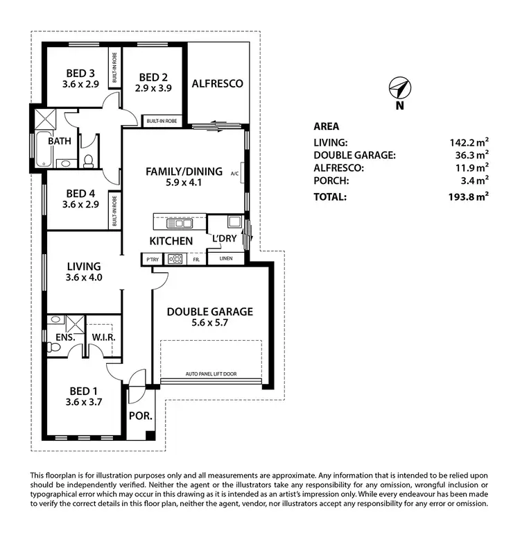 Floorplan of Homely house listing, 36 Pfitzner Close, Murray Bridge SA 5253