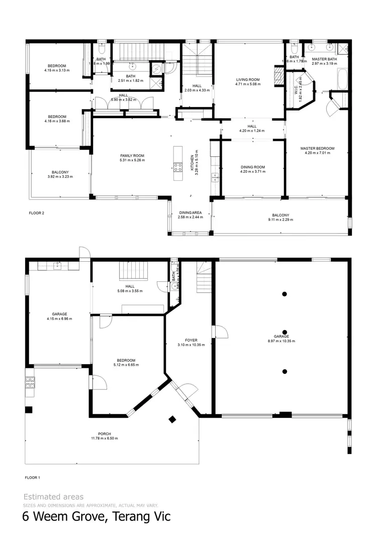 Floorplan of Homely house listing, 6 Weem Grove, Terang VIC 3264