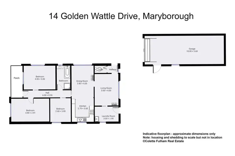 Floorplan of Homely house listing, 14 Golden Wattle Drive, Maryborough VIC 3465