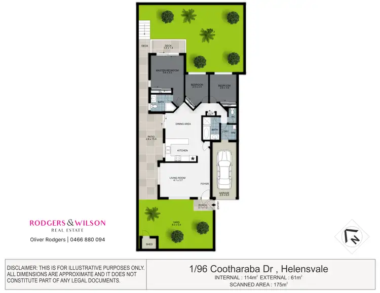Floorplan of Homely semi-detached listing, 1/96 Cootharaba Drive, Helensvale QLD 4212