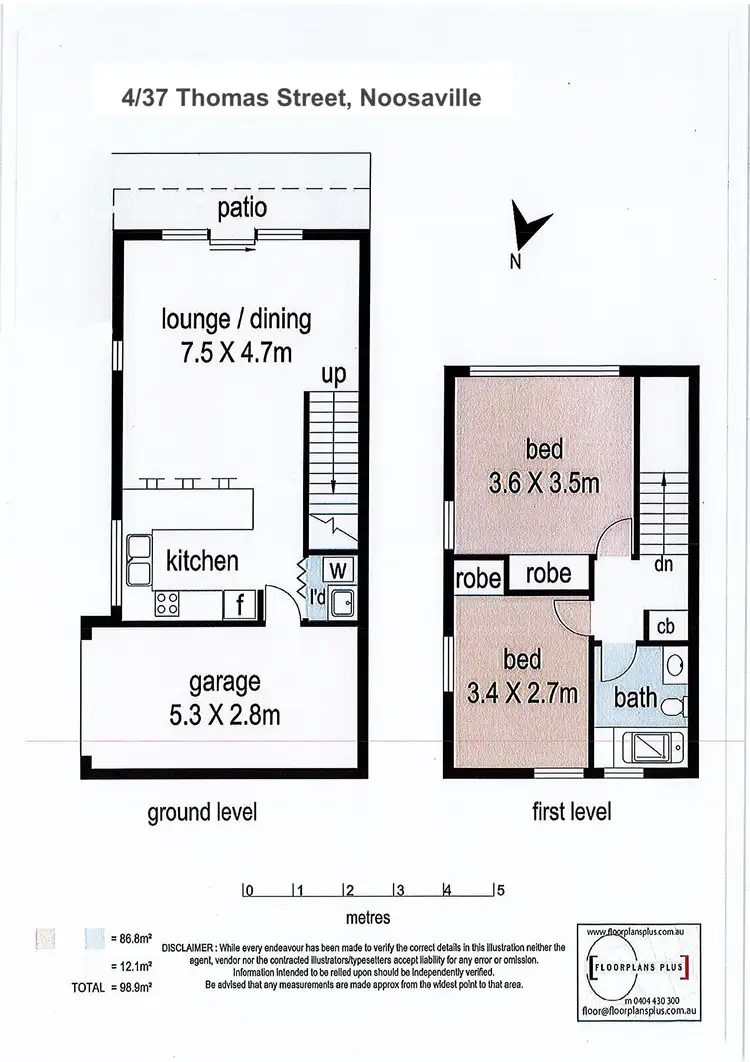 Floorplan of Homely unit listing, 4/37-39 Thomas Street, Noosaville QLD 4566