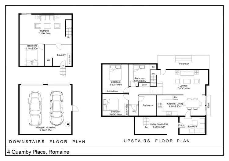 Floorplan of Homely house listing, 4 Quamby Place, Romaine TAS 7320