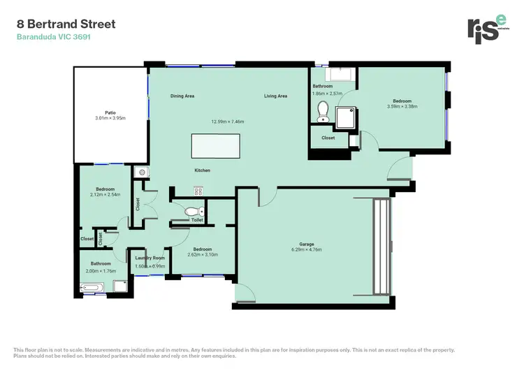 Floorplan of Homely house listing, 8 BERTRAND STREET, Baranduda VIC 3691